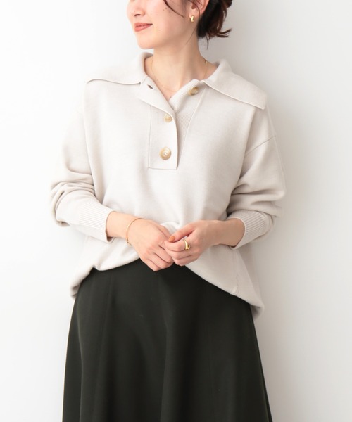 IENA（イエナ）の「ボタンディティールプルオーバー◆（ニット/セーター・レディース・ブラック/アイボリー・FREE）」の16枚目の写真