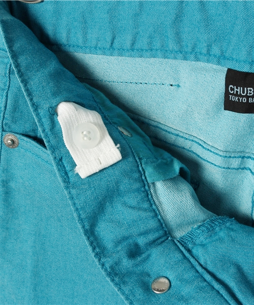 CHUBBYGANG（チャビーギャング）の「ロゴ刺繍　ストレッチツイルカラーパンツ（その他パンツ・キッズ・イエロー/ピンク/ホワイト/エメラルド・150/160/140）」の8枚目の写真