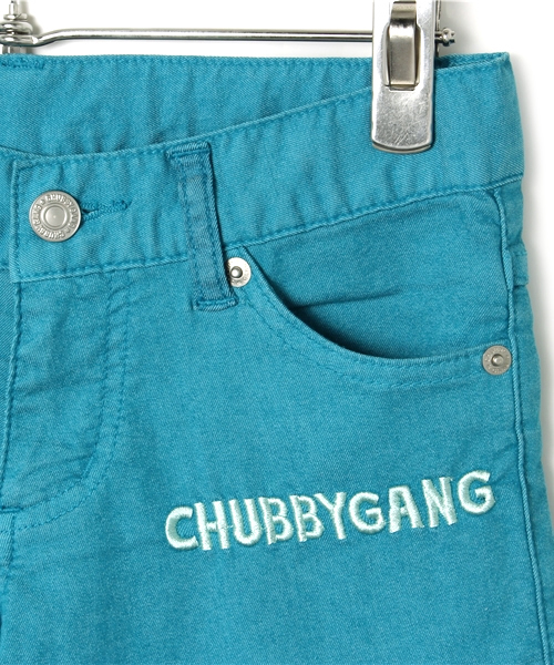 CHUBBYGANG（チャビーギャング）の「ロゴ刺繍　ストレッチツイルカラーパンツ（その他パンツ・キッズ・イエロー/ピンク/ホワイト/エメラルド・150/160/140）」の9枚目の写真