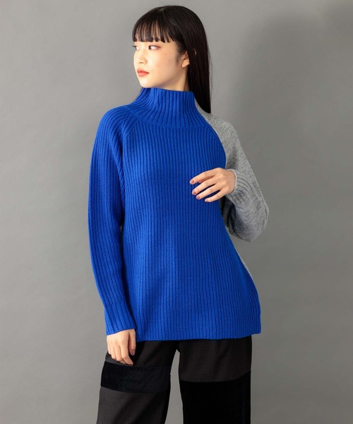 Anside（アンサイド）の「アクリル＆ウール配色ハイネックプル