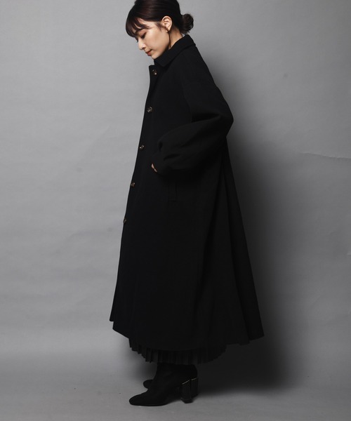 ARCANUM DESIGN（アルカナムデザイン）の「WEB限定 ARL ステンカラーマキシコート（ステンカラーコート・レディース・ブラック/カーキ/アイボリー/モカ・FREE）」の6枚目の写真
