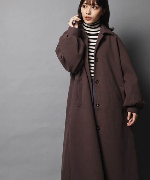 ARCANUM DESIGN（アルカナムデザイン）の「WEB限定 ARL ステンカラーマキシコート（ステンカラーコート・レディース・ブラック/カーキ/アイボリー/モカ・FREE）」の14枚目の写真