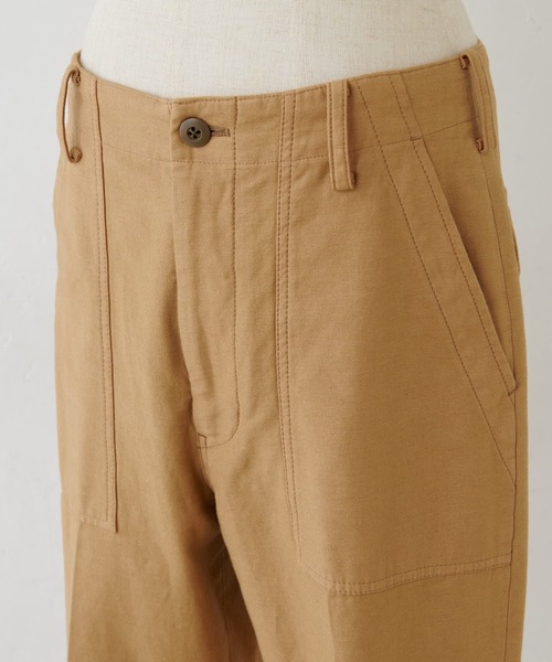 BEARDSLEY（ビアズリー）の「大きめなポケット ヒップラインをカバー 製品染めパンツ（その他パンツ・レディース・オレンジ/カーキ・FREE）」の10枚目の写真