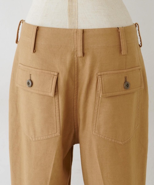 BEARDSLEY（ビアズリー）の「大きめなポケット ヒップラインをカバー 製品染めパンツ（その他パンツ・レディース・オレンジ/カーキ・FREE）」の16枚目の写真