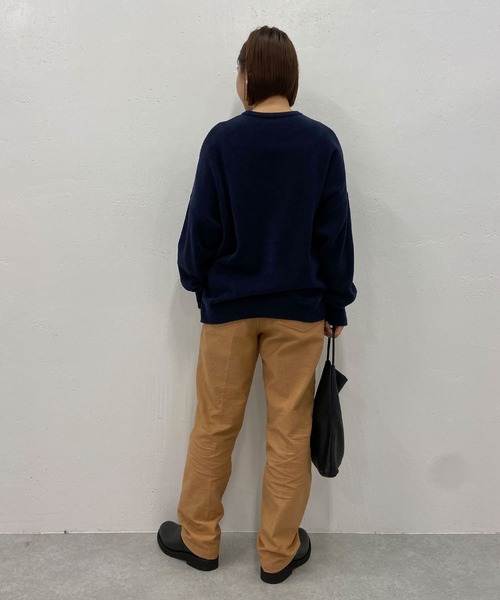 BEARDSLEY（ビアズリー）の「大きめなポケット ヒップラインをカバー 製品染めパンツ（その他パンツ・レディース・オレンジ/カーキ・FREE）」の6枚目の写真