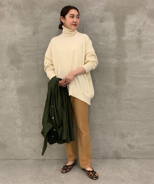 BEARDSLEY（ビアズリー）の「大きめなポケット ヒップラインをカバー 製品染めパンツ（その他パンツ・レディース・オレンジ/カーキ・FREE）」の15枚目の写真