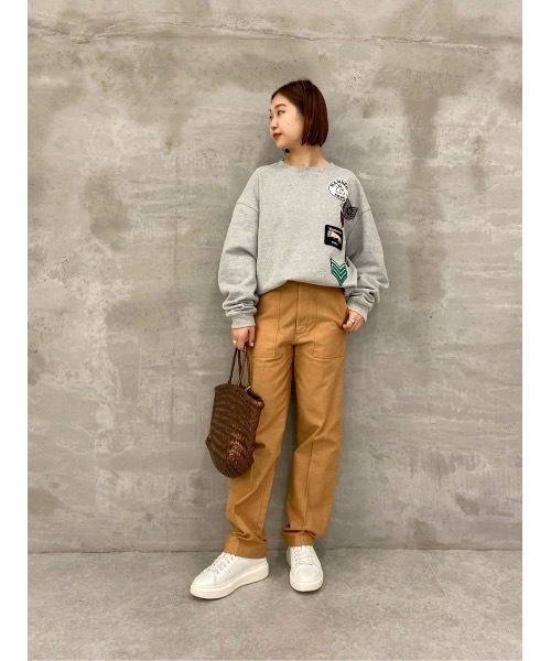 BEARDSLEY（ビアズリー）の「大きめなポケット ヒップラインをカバー 製品染めパンツ（その他パンツ・レディース・オレンジ/カーキ・FREE）」の22枚目の写真