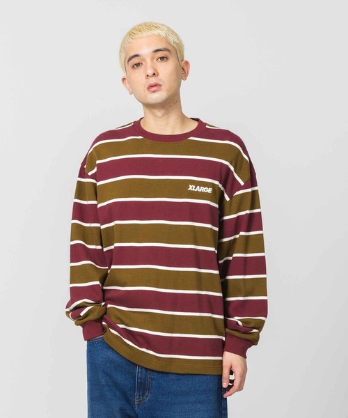 XLARGE（エクストララージ）の「STANDARD LOGO L/S STRIPE TEE（T