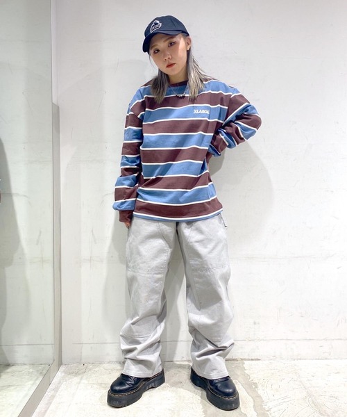 トップス lohen LONG STRING SHIRT XLARGE（エクストララージ）の「STANDARD LOGO L/S STRIPE TEE（T