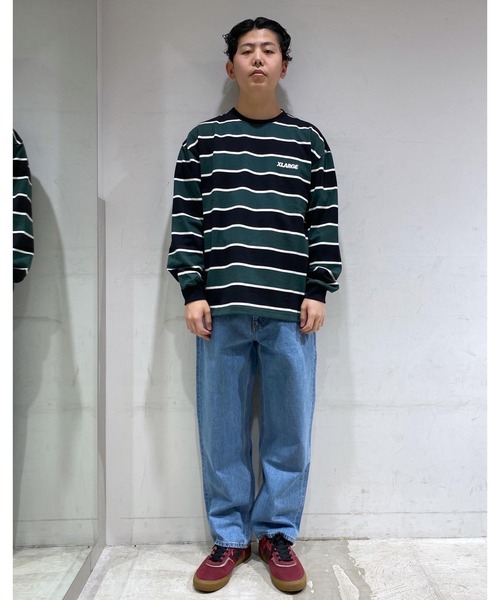 XLARGE（エクストララージ）の「STANDARD LOGO L/S STRIPE TEE