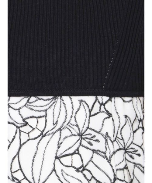 MERCURYDUO(マーキュリーデュオ)の「カットワーク刺繍ニットドッキングキャミジャンスカ(ワンピース・レディース・ブラック/ブルー/ベージュ・SMALL/MEDIUM)」の18枚目の写真