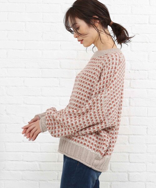 SHOO・LA・RUE（シューラルー）の「◆ジャカード柄ニット（ニット/セーター・レディース・グリーン系その他5/ブラック系3/ベージュ系3・00）」の8枚目の写真