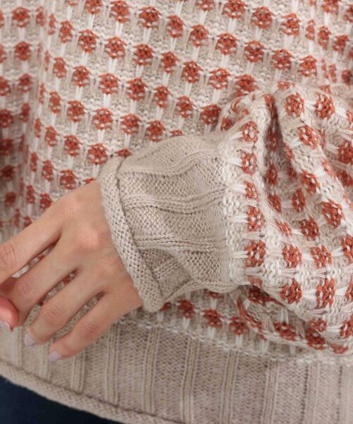 SHOO・LA・RUE（シューラルー）の「◆ジャカード柄ニット（ニット/セーター・レディース・グリーン系その他5/ブラック系3/ベージュ系3・00）」の13枚目の写真