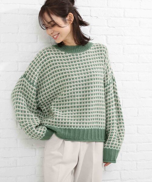 SHOO・LA・RUE（シューラルー）の「◆ジャカード柄ニット（ニット/セーター・レディース・グリーン系その他5/ブラック系3/ベージュ系3・00）」の5枚目の写真