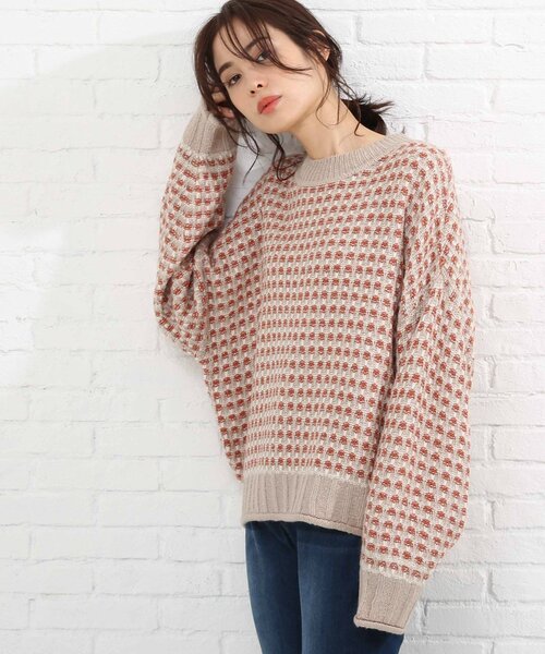 SHOO・LA・RUE（シューラルー）の「◆ジャカード柄ニット（ニット/セーター・レディース・グリーン系その他5/ブラック系3/ベージュ系3・00）」の22枚目の写真