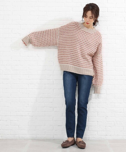 SHOO・LA・RUE（シューラルー）の「◆ジャカード柄ニット（ニット/セーター・レディース・グリーン系その他5/ブラック系3/ベージュ系3・00）」の10枚目の写真