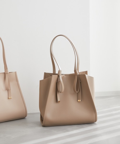 ROPE' PICNIC（ロペピクニック）の「【軽量】フラットリボンハンドルA4トートバッグ（トートバッグ・レディース・ブラック/ベージュ/ピンク系その他2・FREE）」の2枚目の写真
