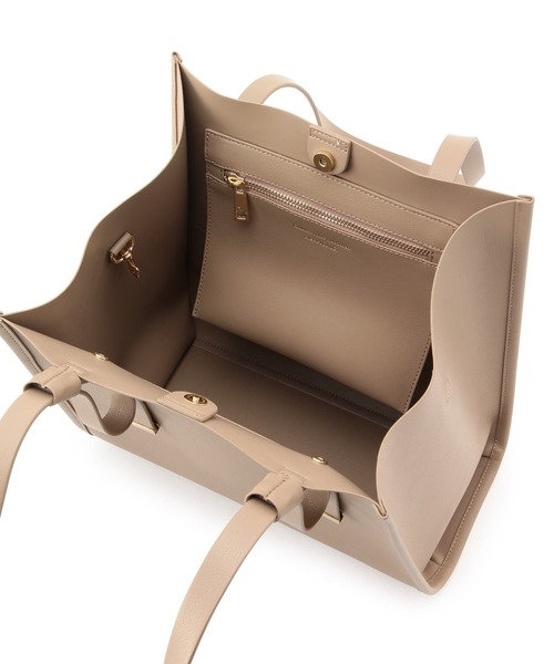 ROPE' PICNIC（ロペピクニック）の「【軽量】フラットリボンハンドルA4トートバッグ（トートバッグ・レディース・ブラック/ベージュ/ピンク系その他2・FREE）」の8枚目の写真