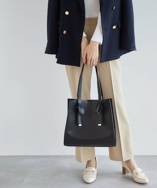 ROPE' PICNIC（ロペピクニック）の「【軽量】フラットリボンハンドルA4トートバッグ（トートバッグ・レディース・ブラック/ベージュ/ピンク系その他2・FREE）」の18枚目の写真