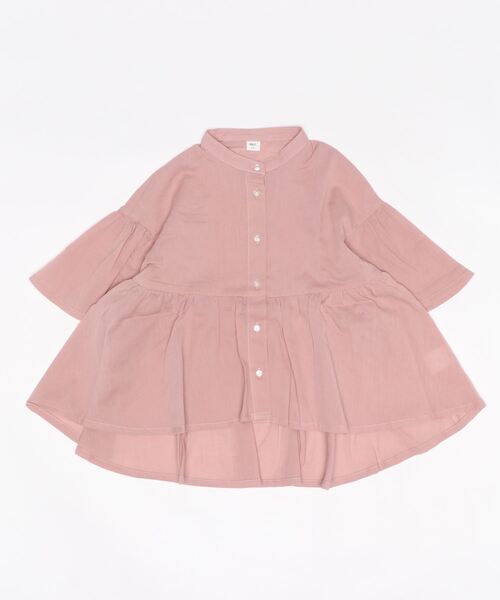 NHT（エヌエイチティー）の「エヌエイチティー フレアーチュニック（シャツ/ブラウス・キッズ・ベージュ/ピンク/ブルーグレー・150cm/140cm/130cm/110cm/120cm）」の21枚目の写真