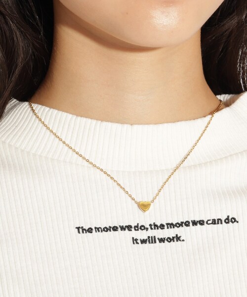 PINK-latte（ピンクラテ）の「【ニコラ掲載商品】プチハートネックレス（ネックレス・キッズ・ピンクゴールド/ゴールド/シルバー・00）」の8枚目の写真