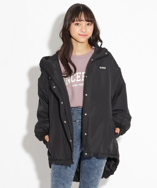 PINK-latte（ピンクラテ）の「◆あったかモンスターパーカーコート（その他アウター・キッズ・ブラック/グレー・02/16/15 ）」の2枚目の写真