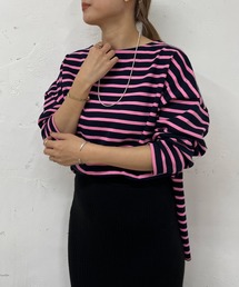 サイドスリットボーダーカットソー