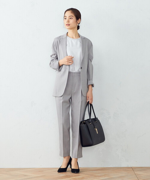 MONO COMME CA(モノコムサ)の「ロゴプレートトートバッグ(トートバッグ・レディース・ライトグレー/ベージュ/ブラック・FREE)」の4枚目の写真