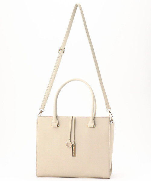 MONO COMME CA(モノコムサ)の「ロゴプレートトートバッグ(トートバッグ・レディース・ライトグレー/ベージュ/ブラック・FREE)」の18枚目の写真