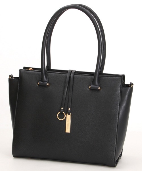 MONO COMME CA(モノコムサ)の「ロゴプレートトートバッグ(トートバッグ・レディース・ライトグレー/ベージュ/ブラック・FREE)」の2枚目の写真