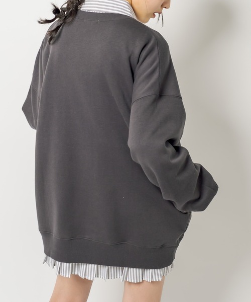 OLIVE des OLIVE（オリーブデオリーブ）の「ルーズなCatスウェット/トレーナー（スウェット・レディース・ライトグレー/アイボリー/スミクロ・FREE）」の19枚目の写真