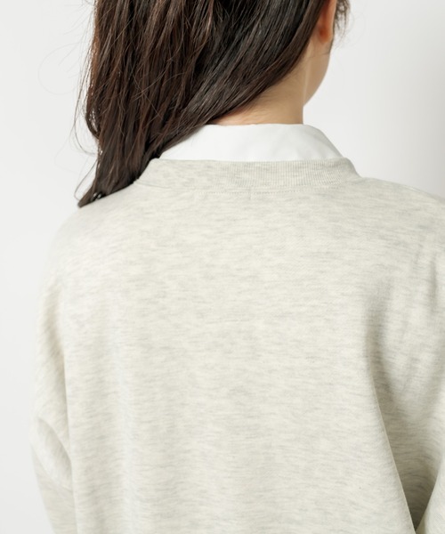 OLIVE des OLIVE（オリーブデオリーブ）の「ルーズなCatスウェット/トレーナー（スウェット・レディース・ライトグレー/アイボリー/スミクロ・FREE）」の20枚目の写真