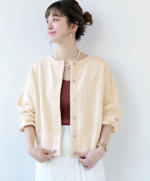 Simplicite（サンプリシテ）の「2way リングドット2◆（Tシャツ/カットソー・レディース・ブラック/ブラウン/アイボリー・FREE）」の2枚目の写真