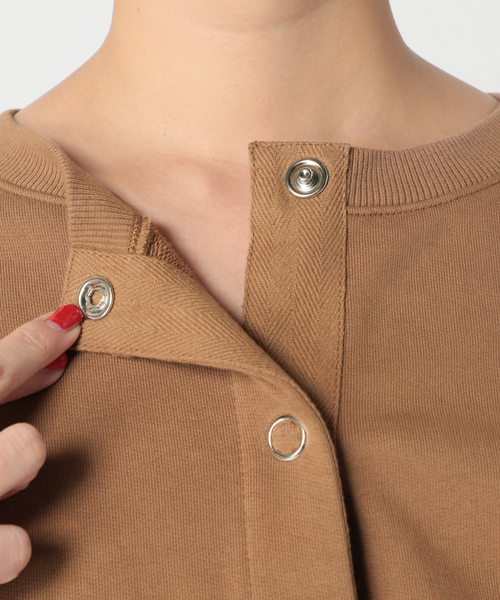 Simplicite（サンプリシテ）の「2way リングドット2◆（Tシャツ/カットソー・レディース・ブラック/ブラウン/アイボリー・FREE）」の12枚目の写真