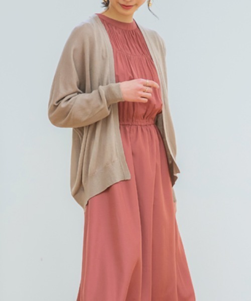 GeeRA(ジーラ)の「ドルマンニットカーディガン(カーディガン/ボレロ・レディース・グリーン/ブラック/モカ・XX-LARGE/LARGE/X-LARGE/MEDIUM)」の3枚目の写真