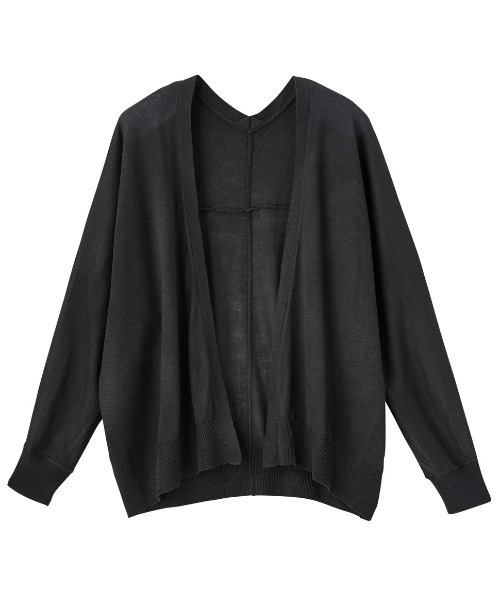 GeeRA(ジーラ)の「ドルマンニットカーディガン(カーディガン/ボレロ・レディース・グリーン/ブラック/モカ・XX-LARGE/LARGE/X-LARGE/MEDIUM)」の6枚目の写真