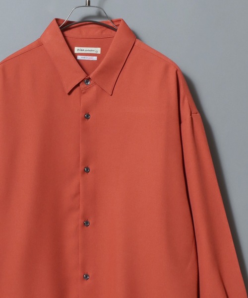 ANPAS（アンパス）の「MADE IN JAPAN Reflax(R) Oversize Balloon Sleeve Shirt/日本製 リフラクス オーバーサイズ バルーンスリーブシャツ メンズ 長袖シャツ（シャツ/ブラウス・メンズ・ホワイト/ブラック/イエロー/セージグリーン/オレンジ/ブルー/ライトグレー/パープル/ワイン/マスタード/ベージュ・M/L）」の11枚目の写真