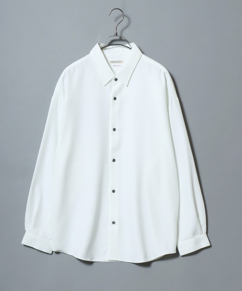 ANPAS（アンパス）の「MADE IN JAPAN Reflax(R) Oversize Balloon Sleeve Shirt/日本製 リフラクス オーバーサイズ バルーンスリーブシャツ メンズ 長袖シャツ（シャツ/ブラウス・メンズ・ホワイト/ブラック/イエロー/セージグリーン/オレンジ/ブルー/ライトグレー/パープル/ワイン/マスタード/ベージュ・M/L）」の12枚目の写真