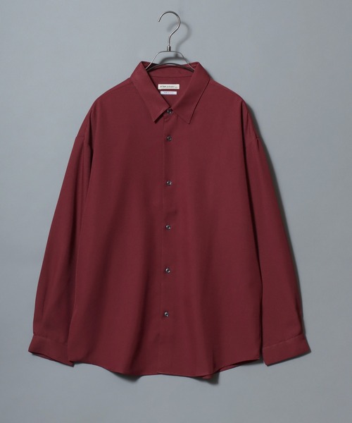 ANPAS（アンパス）の「MADE IN JAPAN Reflax(R) Oversize Balloon Sleeve Shirt/日本製 リフラクス オーバーサイズ バルーンスリーブシャツ メンズ 長袖シャツ（シャツ/ブラウス・メンズ・ホワイト/ブラック/イエロー/セージグリーン/オレンジ/ブルー/ライトグレー/パープル/ワイン/マスタード/ベージュ・M/L）」の16枚目の写真