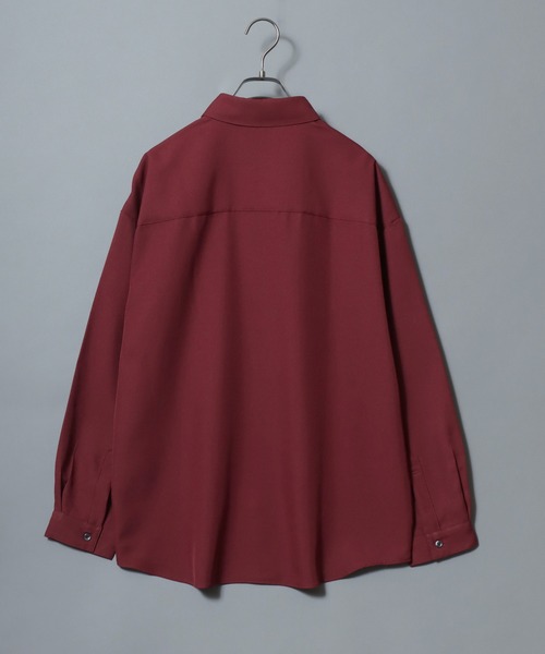 ANPAS（アンパス）の「MADE IN JAPAN Reflax(R) Oversize Balloon Sleeve Shirt/日本製 リフラクス オーバーサイズ バルーンスリーブシャツ メンズ 長袖シャツ（シャツ/ブラウス・メンズ・ホワイト/ブラック/イエロー/セージグリーン/オレンジ/ブルー/ライトグレー/パープル/ワイン/マスタード/ベージュ・M/L）」の15枚目の写真