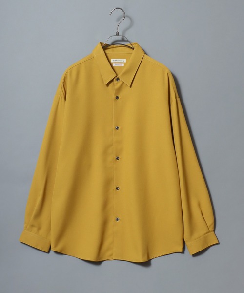 ANPAS（アンパス）の「MADE IN JAPAN Reflax(R) Oversize Balloon Sleeve Shirt/日本製 リフラクス オーバーサイズ バルーンスリーブシャツ メンズ 長袖シャツ（シャツ/ブラウス・メンズ・ホワイト/ブラック/イエロー/セージグリーン/オレンジ/ブルー/ライトグレー/パープル/ワイン/マスタード/ベージュ・M/L）」の18枚目の写真