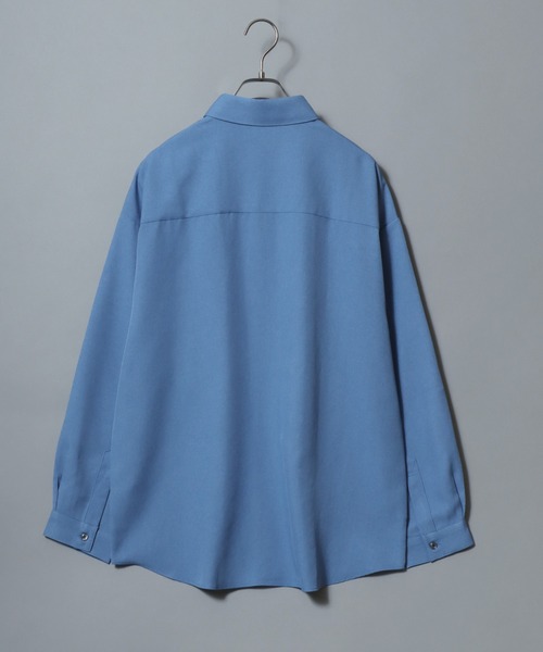 ANPAS（アンパス）の「MADE IN JAPAN Reflax(R) Oversize Balloon Sleeve Shirt/日本製 リフラクス オーバーサイズ バルーンスリーブシャツ メンズ 長袖シャツ（シャツ/ブラウス・メンズ・ホワイト/ブラック/イエロー/セージグリーン/オレンジ/ブルー/ライトグレー/パープル/ワイン/マスタード/ベージュ・M/L）」の19枚目の写真