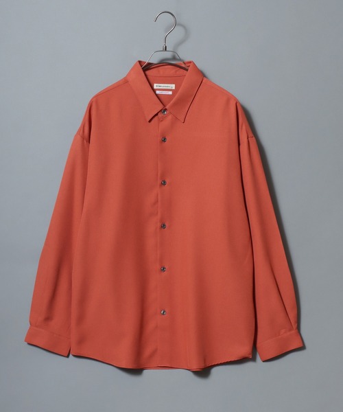 ANPAS（アンパス）の「MADE IN JAPAN Reflax(R) Oversize Balloon Sleeve Shirt/日本製 リフラクス オーバーサイズ バルーンスリーブシャツ メンズ 長袖シャツ（シャツ/ブラウス・メンズ・ホワイト/ブラック/イエロー/セージグリーン/オレンジ/ブルー/ライトグレー/パープル/ワイン/マスタード/ベージュ・M/L）」の14枚目の写真