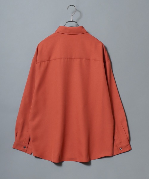 ANPAS（アンパス）の「MADE IN JAPAN Reflax(R) Oversize Balloon Sleeve Shirt/日本製 リフラクス オーバーサイズ バルーンスリーブシャツ メンズ 長袖シャツ（シャツ/ブラウス・メンズ・ホワイト/ブラック/イエロー/セージグリーン/オレンジ/ブルー/ライトグレー/パープル/ワイン/マスタード/ベージュ・M/L）」の13枚目の写真