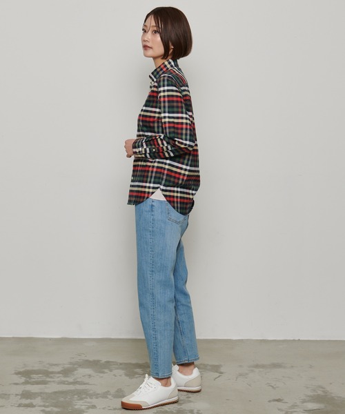 Arnold Palmer（アーノルドパーマー）の「APクラシック ハウスチェック オックス 長袖 シェア シャツ（シャツ/ブラウス・レディース・ブルー系その他/ベージュ系その他・S/LL/M/XS/L）」の5枚目の写真