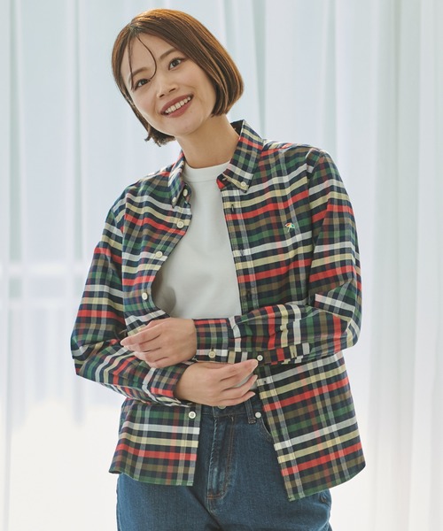 Arnold Palmer（アーノルドパーマー）の「APクラシック ハウスチェック オックス 長袖 シェア シャツ（シャツ/ブラウス・レディース・ブルー系その他/ベージュ系その他・S/LL/M/XS/L）」の22枚目の写真