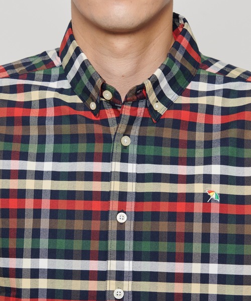 Arnold Palmer（アーノルドパーマー）の「APクラシック ハウスチェック オックス 長袖 シェア シャツ（シャツ/ブラウス・レディース・ブルー系その他/ベージュ系その他・S/LL/M/XS/L）」の7枚目の写真