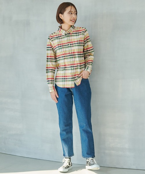 Arnold Palmer（アーノルドパーマー）の「APクラシック ハウスチェック オックス 長袖 シェア シャツ（シャツ/ブラウス・レディース・ブルー系その他/ベージュ系その他・S/LL/M/XS/L）」の18枚目の写真