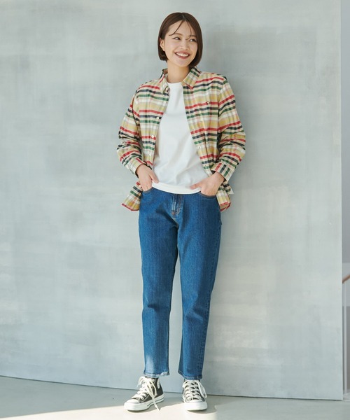 Arnold Palmer（アーノルドパーマー）の「APクラシック ハウスチェック オックス 長袖 シェア シャツ（シャツ/ブラウス・レディース・ブルー系その他/ベージュ系その他・S/LL/M/XS/L）」の19枚目の写真