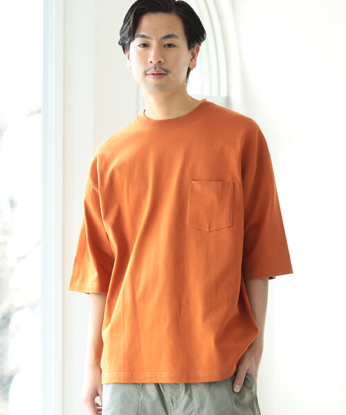 BEAMS(ビームス)の「BEAMS / ステッチ ルーズフィット Tシャツ(Tシャツ/カットソー・メンズ・グリーン系その他4/レッド系その他6・SMALL/MEDIUM/LARGE/X-LARGE)」の10枚目の写真